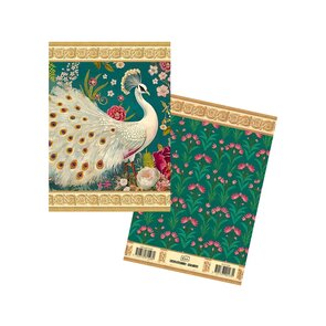 Illustrated little notebook Gwenaëlle Trolez Créations - Blue Peacock