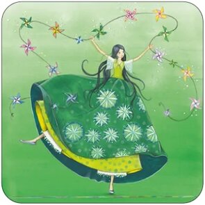 Postcard Kristiana Heinemann | Woman with windmills