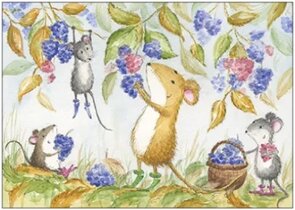 Postcard | Mice during the blackberry harvest