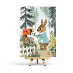 Rabbit Mailbox Postcard by Penpaling Paula