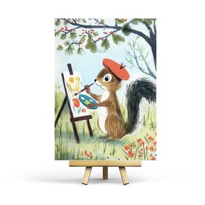 Artist Squirrel Postcard by Penpaling Paula