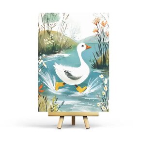 Spring Goose Postcard by Penpaling Paula