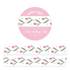 Roze Tulpen Washi Tape - Little Lefty Lou 