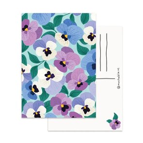 A6 Postcard by Muchable - pansies print
