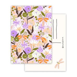 A6 Postcard by Muchable - magic pattern butterflies flower