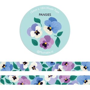 pansies - cute flowers Washi Tape - Muchable