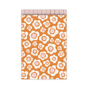 5 Paper Bags Retro Flowers (17x25cm)