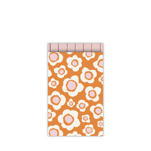 5 Paper Bags Retro Flowers (12x19cm)