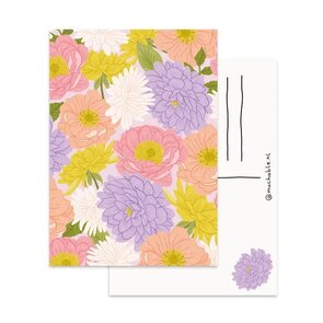 A6 Postkarte Muchable - flower pattern design