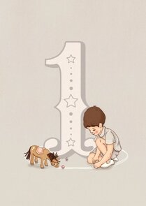 Postkarte Belle and Boo | Boy One