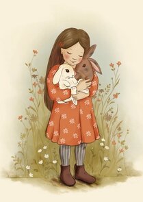 Postcard Belle and Boo | Bunny Garden