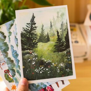 Wild Pencil Studio Postcard - Forest Whispering