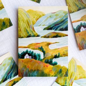 Wild Pencil Studio Postcard - The Valley