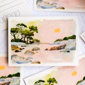 Wild Pencil Studio Postcard - Midday at sea