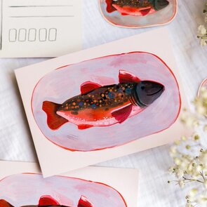 Wild Pencil Studio Postcard - Vis