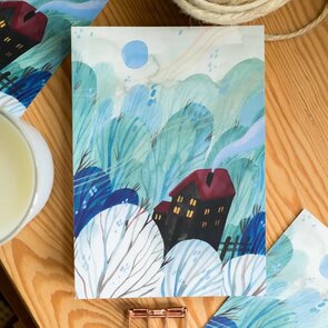 Wild Pencil Studio Postcard - Windy Hollow