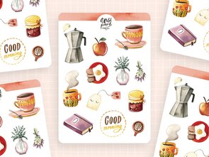 Wild Pencil Studio Planner sticker sheet - Sunday's breakfast