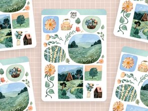 Wild Pencil Studio Planner sticker sheet - Summer Meadow
