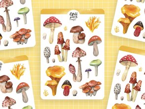 Wild Pencil Studio Planner sticker sheet - Mushrooms