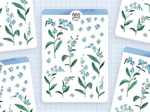 Wild Pencil Studio Planner sticker sheet - Forget-me-nots