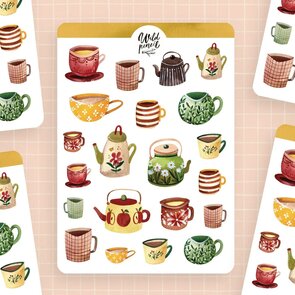 Wild Pencil Studio Planner sticker sheet - Autumn mugs