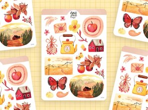 Wild Pencil Studio Planner sticker sheet - Autumn afternoon
