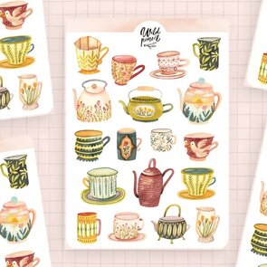 Wild Pencil Studio Planner sticker sheet - Romantic mugs