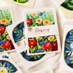 Wild Pencil Studio Set of 3 Postcards - Flowers