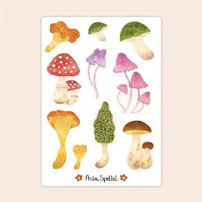 Asia Spettel Stickersheet - Mushrooms