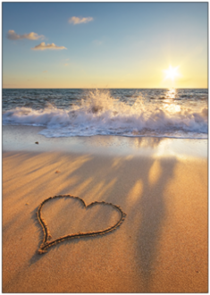 Postcard | Heart of Sand on the Beach
