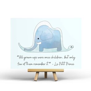 Little Prince Elephant Postcard by Penpaling Paula