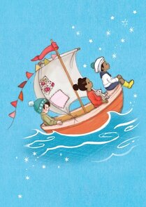 Postkarte Belle and Boo | Sail Boat Dreams