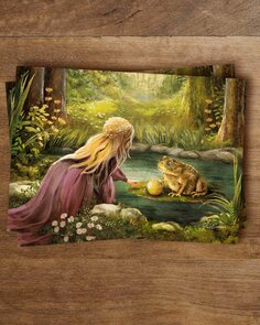 A Grimm’s fairytale postcard from Iris Esther - The Frog Prince