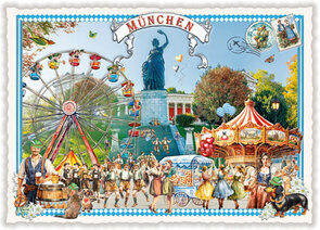 PK 1359 Tausendschön Postcard | München – Theresienwiese