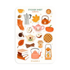 A6 Stickersheet by Muchable |  herfst/autumn - cosy cute