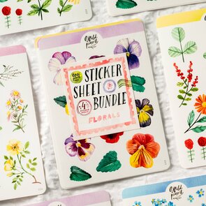 Wild Pencil Studio Planner sticker sheet BUNDLE - Florals