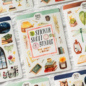 Wild Pencil Studio Planner sticker sheet BUNDLE - The Quiet Library