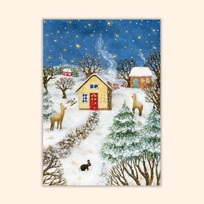 Asia Spettel A6 Postcard - Starry Winter Night