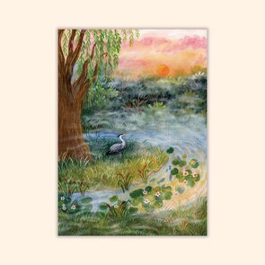 Asia Spettel A6 Postcard - Pink Sky