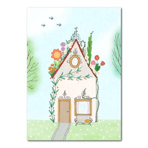 Studio Kvinna A6 Postcard - Flower house
