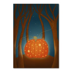 Studio Kvinna A6 Postcard - Pumpkin with lights