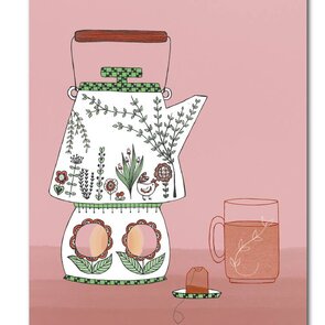 Studio Kvinna A6 Postcard - Teapot 