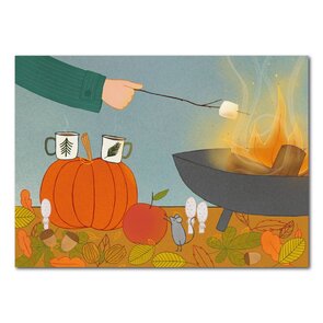 Studio Kvinna A6 Postcard - Fire
