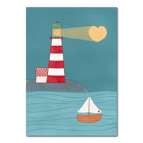Studio Kvinna A6 Postcard - Lighthouse heart