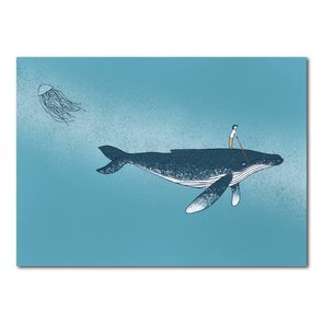 Studio Kvinna A6 Postcard - Whale