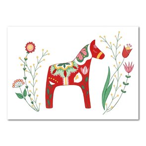 Studio Kvinna A6 Postcard - Swedish Horse