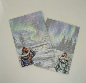 A5 Notepad Northern Lights - by StationeryParlor