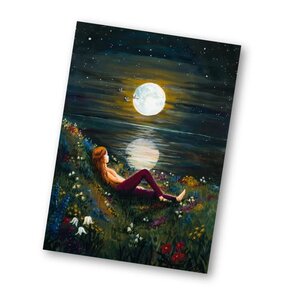 A6 Postcard from Esther Bennink - De Maan