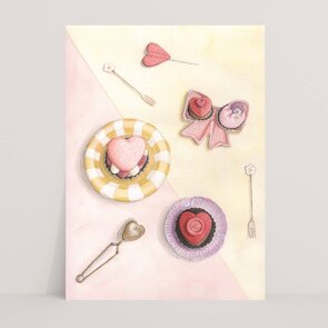 Postcard love patisserie - Appeloogje