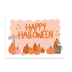 Postkarte Only Happy Things | Happy Halloween
